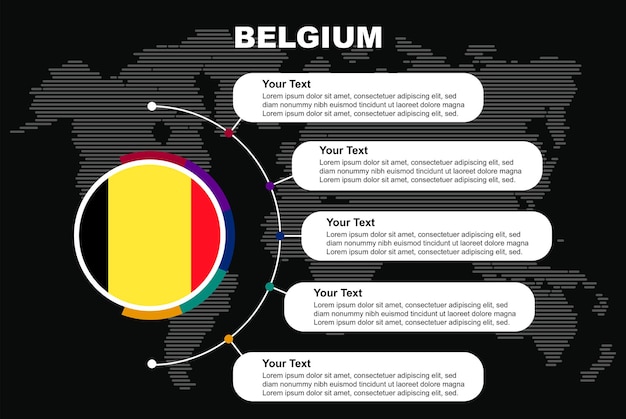 Belgium flag shape of jigsaw puzzle vector puzzle map Belgium flag for children