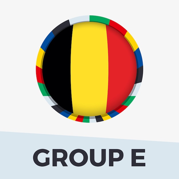 Vector belgium flag stylized for european football tournament 2024