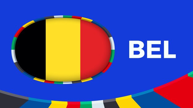 Belgium flag stylized for European football tournament qualification