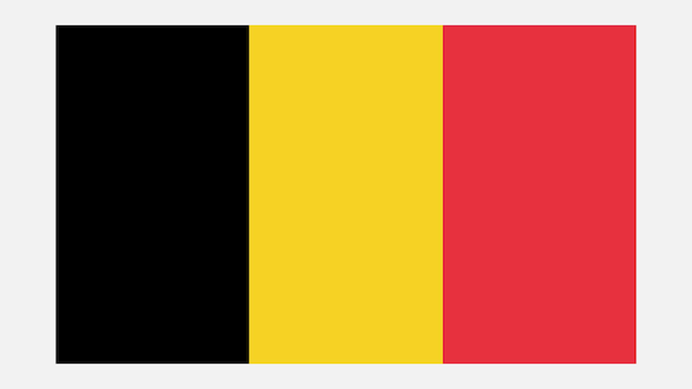 Belgium flag with original color