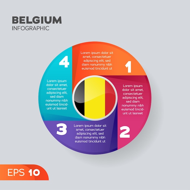 벨기에 인포그래픽 요소