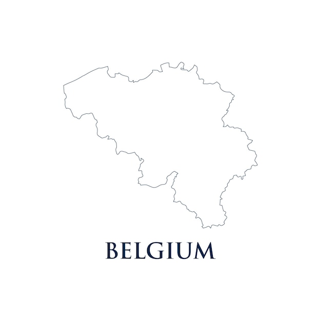 Belgium map icon Europe outline logo design illustration