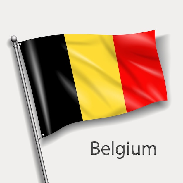 Vector belgium's national flag in europe