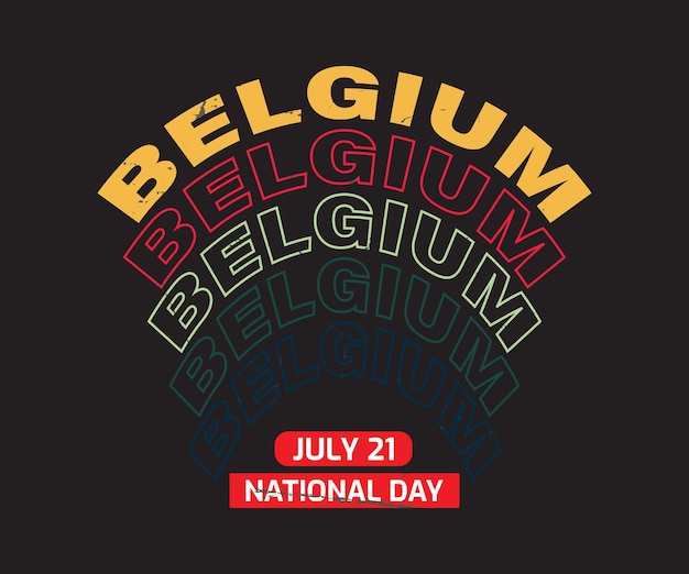 Belgium tshirt design tshirt mockup template for print Free Vector