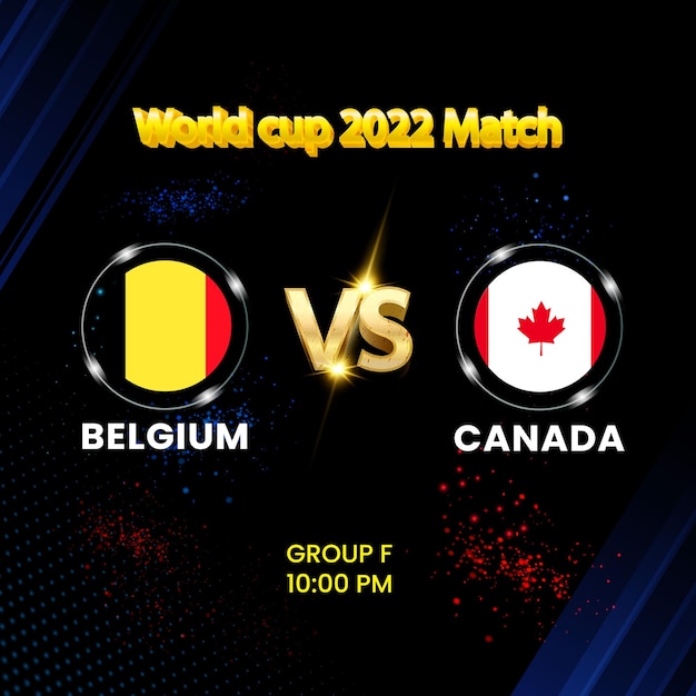 Belgium vs Canada, world football 2022, group F. world football competition championship match