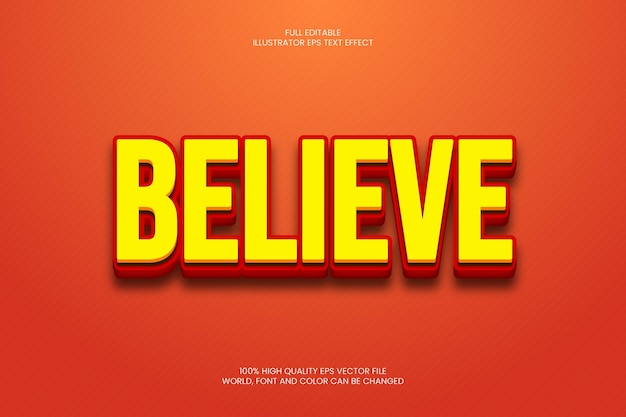 Believe Text Effect