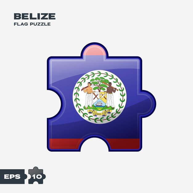 Puzzle della bandiera del belize