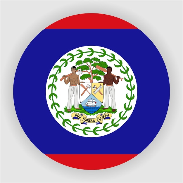 Belize flat rounded flag icon