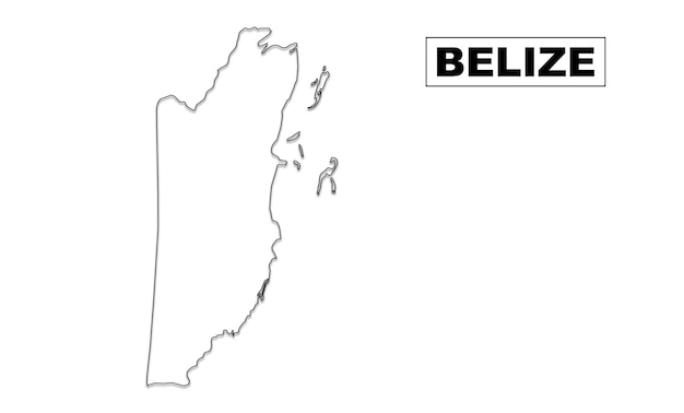 Belize vector map outline