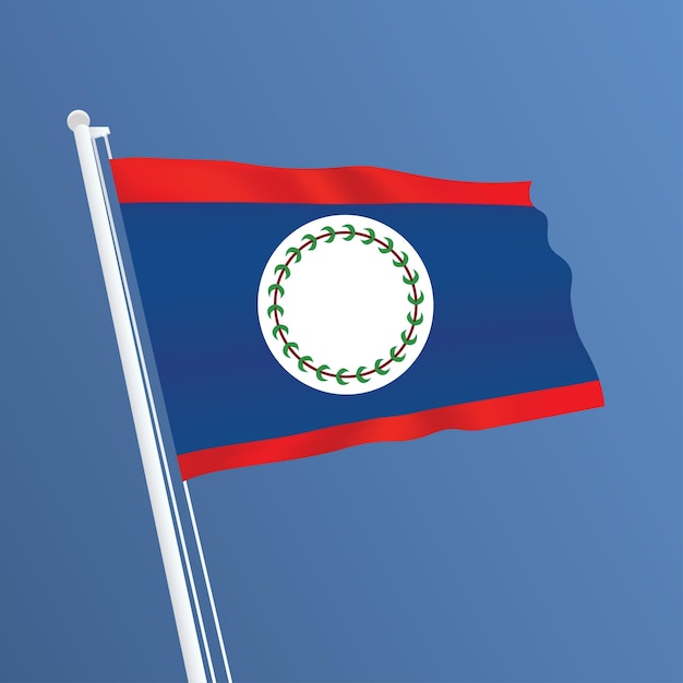 Belize Waving Flag Design and Belize Flag Design