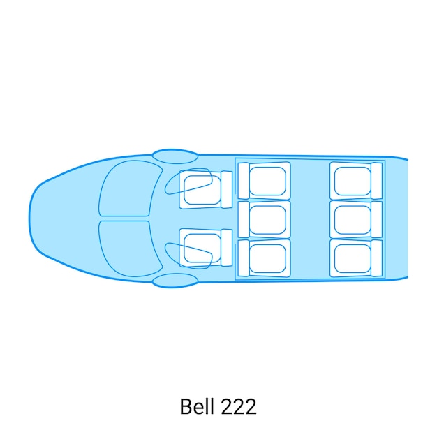 Вектор Схема самолета bell 222 civil aircraft guide