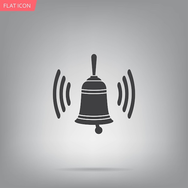 Vector bell bell symbol vector illustration on gray background eps 10