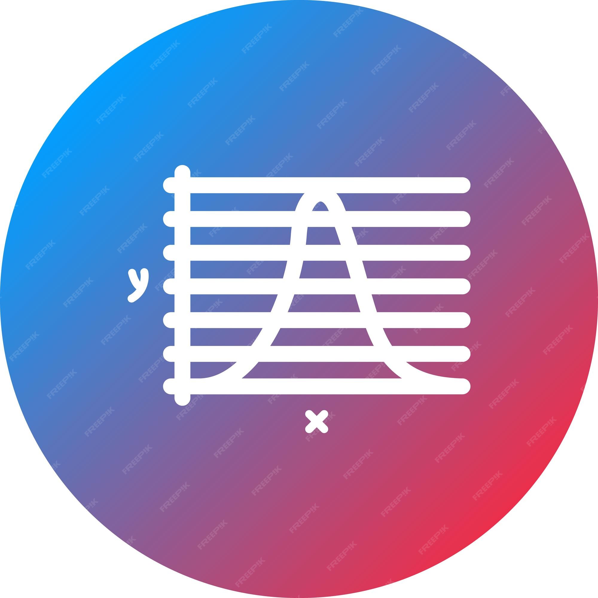 Premium Vector | Bell curve on graph icon vector image can be used for ...