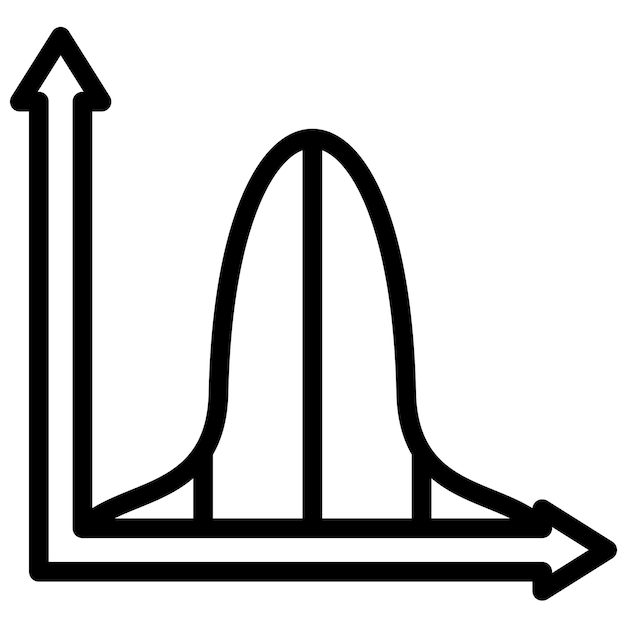 Bell Shaped Graph ベクトルアイコン イラスト ビジネス・エコノミーのアイコンセット