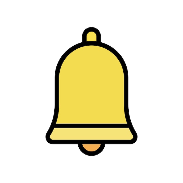 Bell sign symbol vector glyph color icon