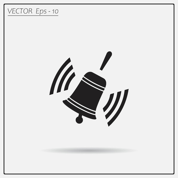 Bell symbol Vector illustration on a light background Eps 10