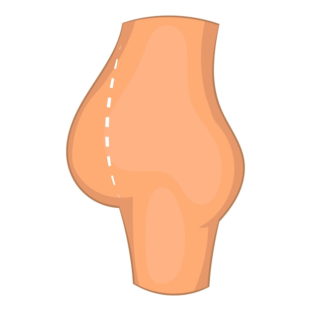 Икона коррекции операции на животе Карикатурная иллюстрация векторной иконы коррекции хирургии тела для веб-дизайна