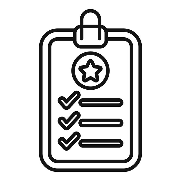 Beloning clipboard icoon outline vector Geschenk dienst