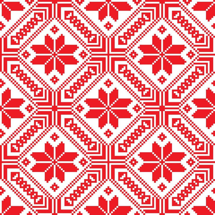 Vector belorussian ethnic ornament seamless pattern vector illustration