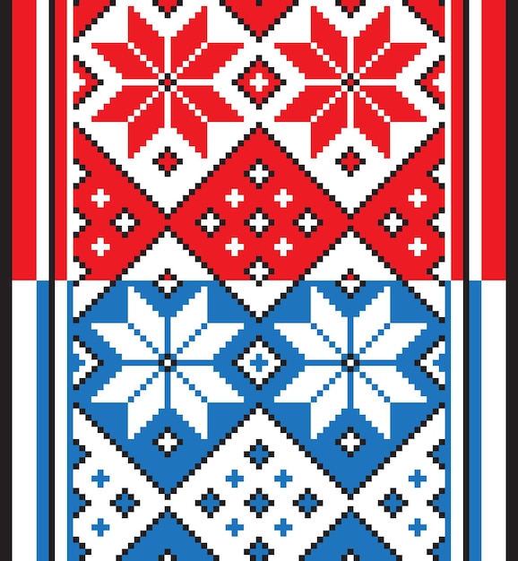 Belorussian ethnic ornament seamless pattern Vector illustration