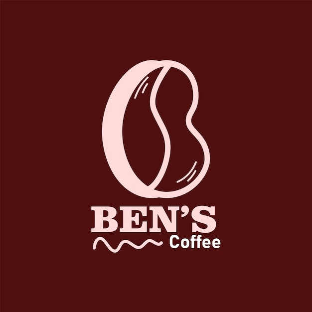 Vector ben's coffee logo for coffee shop business