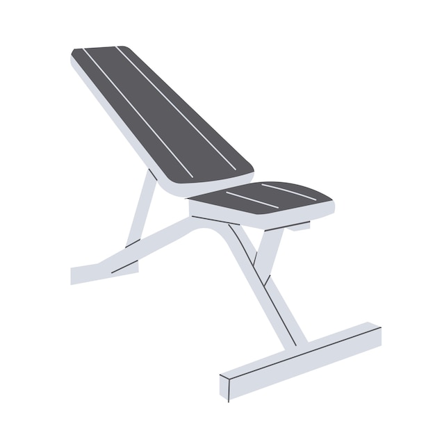 bench for the gym on a white background vector