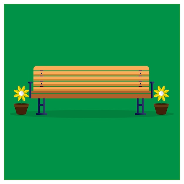 Vector bench illustration