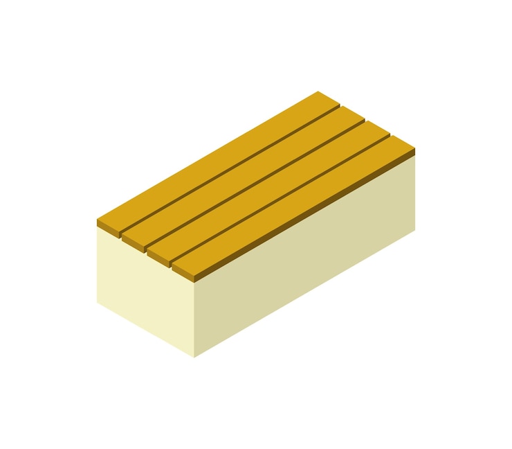 Vector bench isometric
