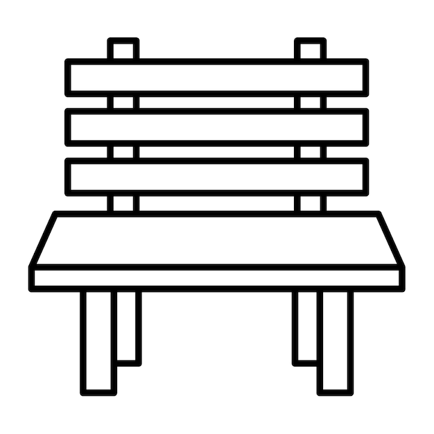 ベンチ・ライン・イラストレーション