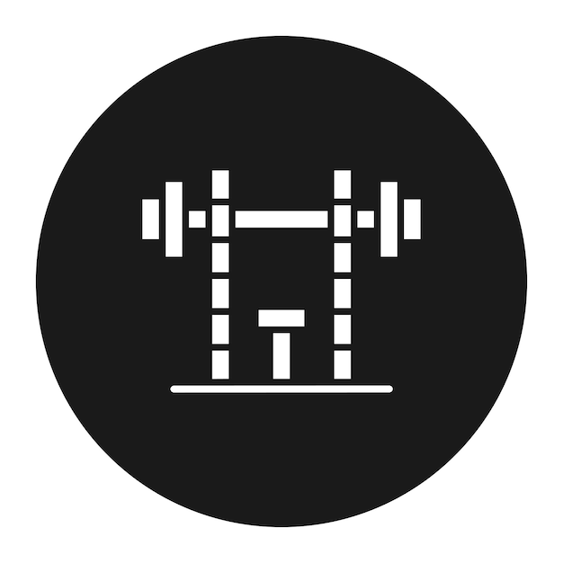 Bench Press vector icon Can be used for Gym iconset