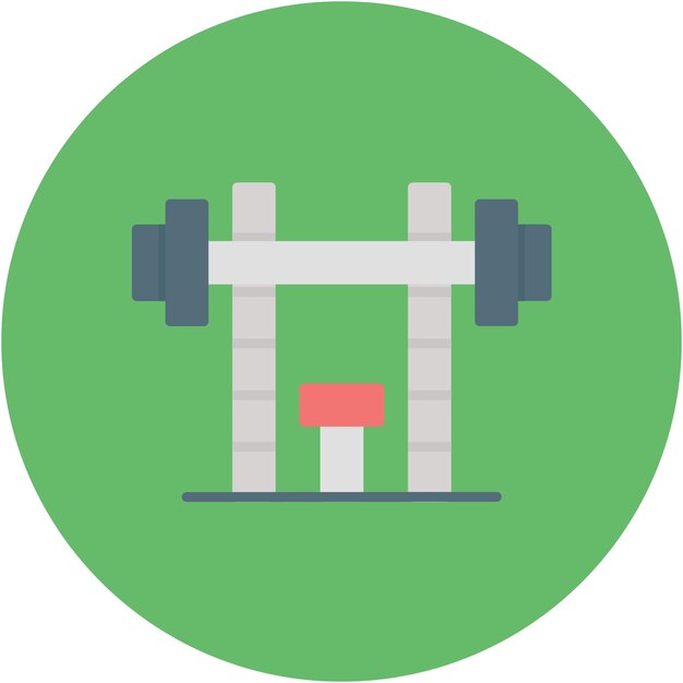 Bench Press Vector Illustration Style