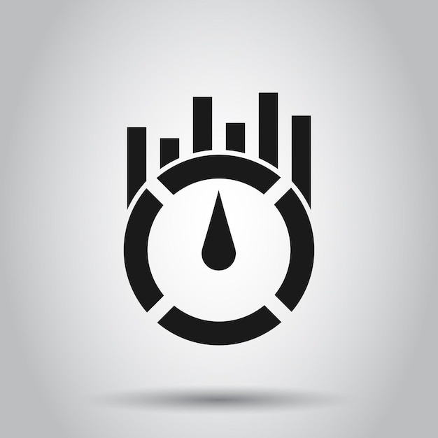 Benchmark measure icon in transparent style Dashboard rating vector illustration on isolated background Progress service business concept