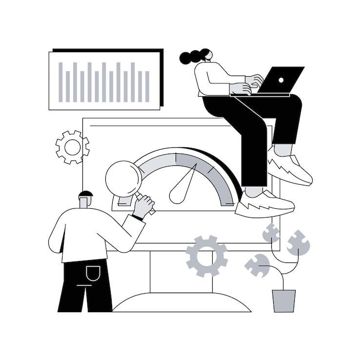 Vector 벤치마크 테스트 추상 개념 벡터 일러스트 레이 션