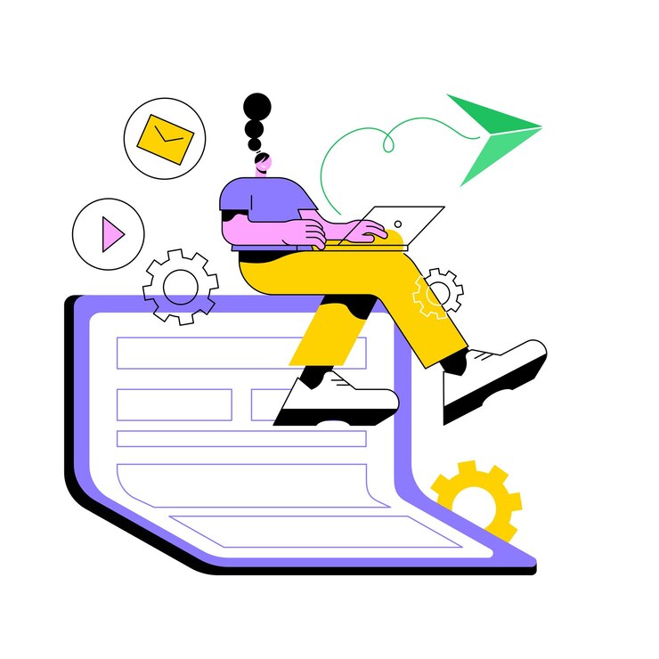 Vector bendable device technology abstract concept vector illustration