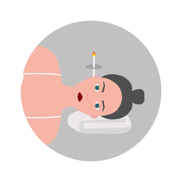 Benefits of ear candling Medical illustration
