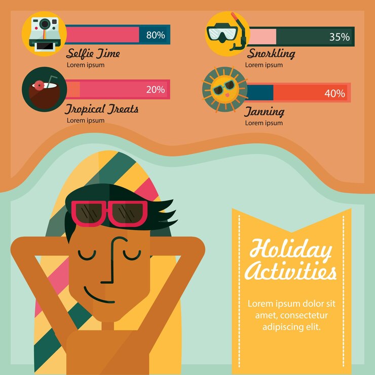 Vector benefits of swimming infographic vector illustration