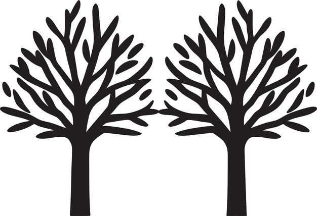 Vector benevolent boughs tree logo design silent sentinels tree iconic image