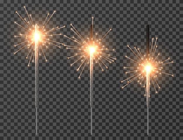 Vector bengaals licht. kerst sterretje lichten, diwali vuurwerk kaars.