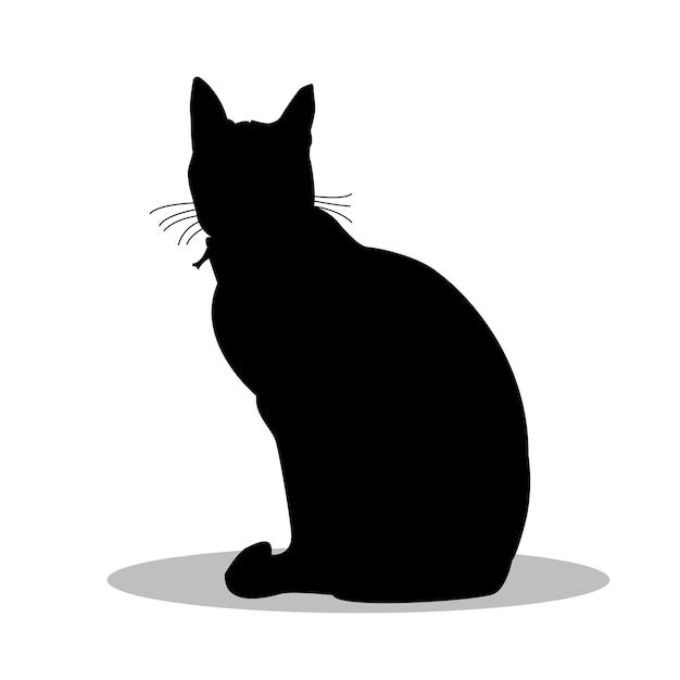 갈 고양이 실루 일러스트레이션 디자인 골 고양이실루 아이콘
