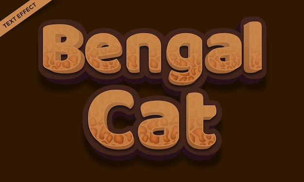 Bengal cat skin palette text effect