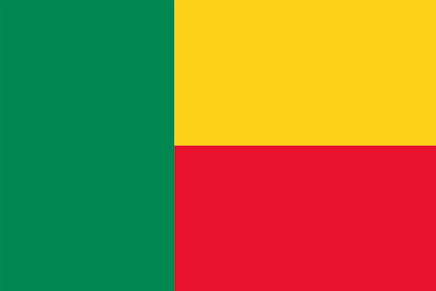 Benin African country flag art