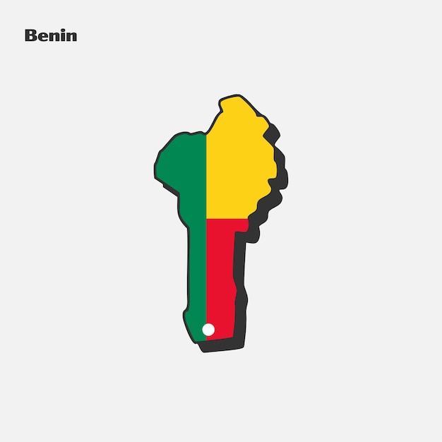 Benin Land Natie Vlag Kaart Infographic