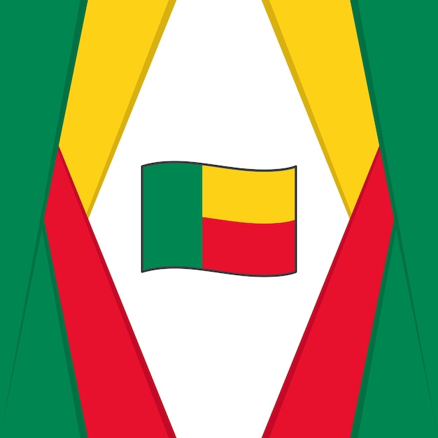 Benin vlag abstracte achtergrond ontwerpsjabloon benin onafhankelijkheidsdag banner social media post benin achtergrond