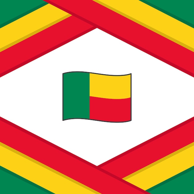Benin Vlag Abstracte Achtergrond Ontwerpsjabloon Benin Onafhankelijkheidsdag Banner Social Media Post Benin Sjabloon