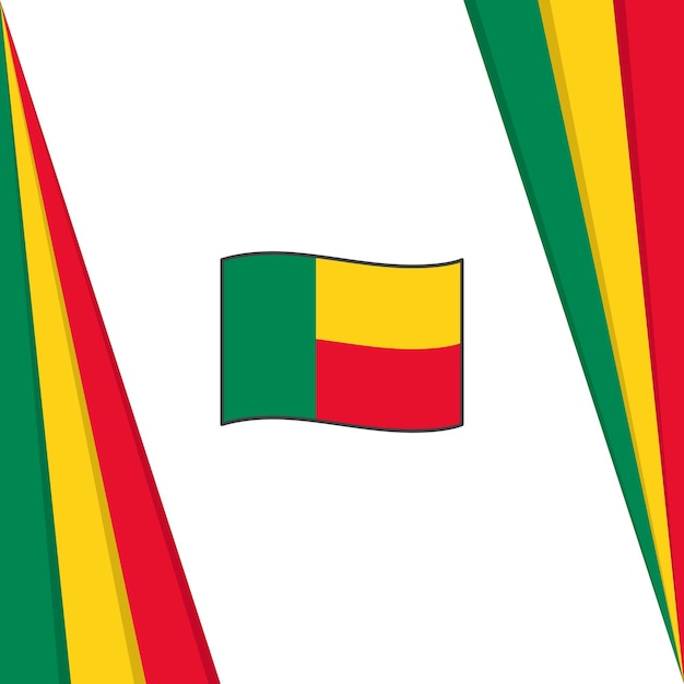 Benin vlag abstracte achtergrond ontwerpsjabloon benin onafhankelijkheidsdag banner social media post benin vlag