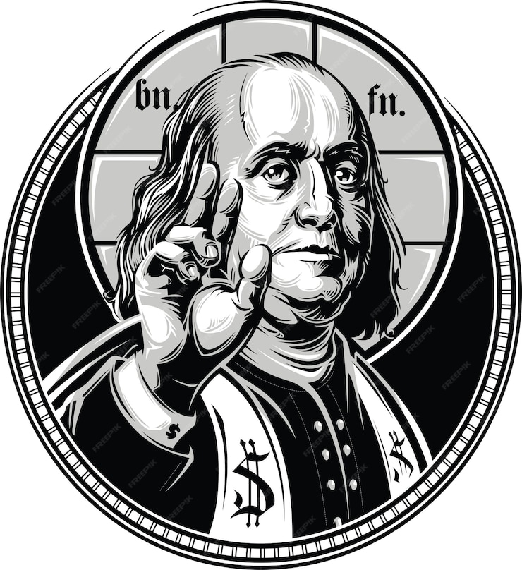 Premium Vector | Benjamin franklin silhouette