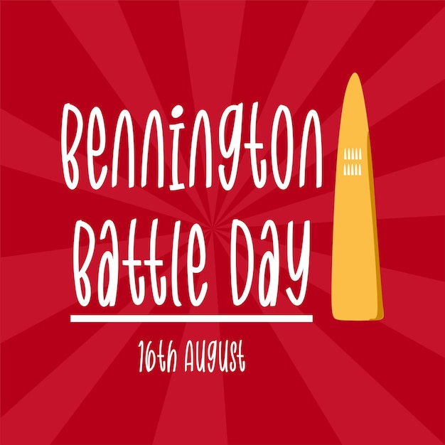 Premium Vector Bennington battle day banner