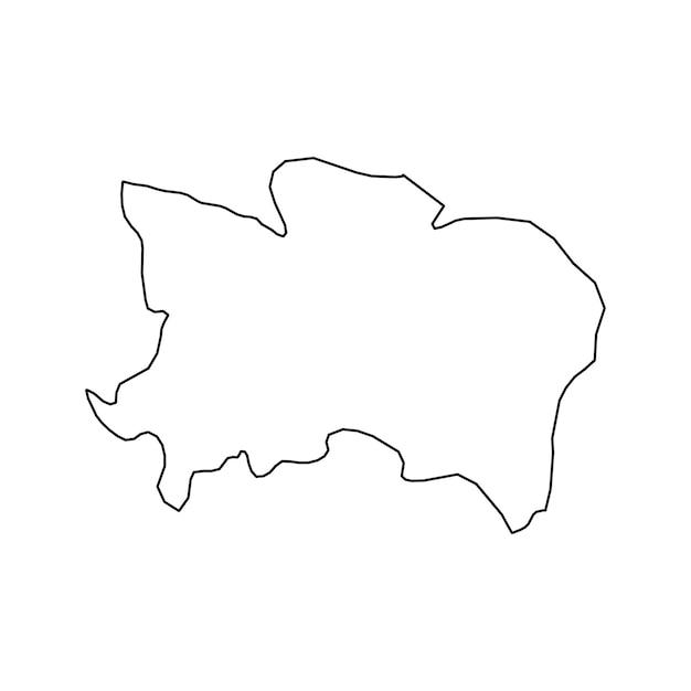 Карта штата Бенуэ административное подразделение страны Нигерия Векторная иллюстрация