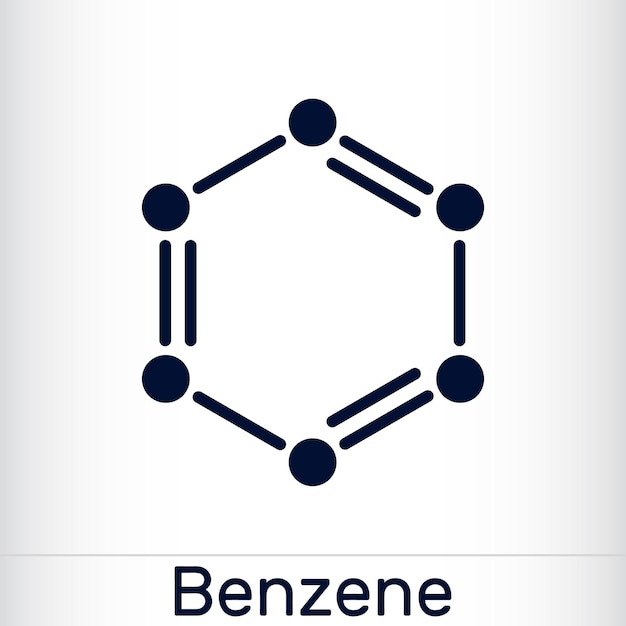 Benzene benzol molecule skeletal chemical formula