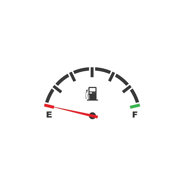 Benzine indicator pictogram vector illustratie ontwerpsjabloon